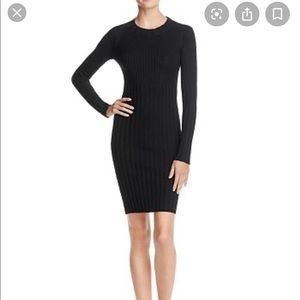 SOLD! ATM XS Black Wool Rib Sweater Dress